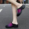 Women's Backless Walking Sneakers Summer Slip-on Mule Shoes Closed Toe Slippers Height Increase Comfort Casual Traveltime Mule