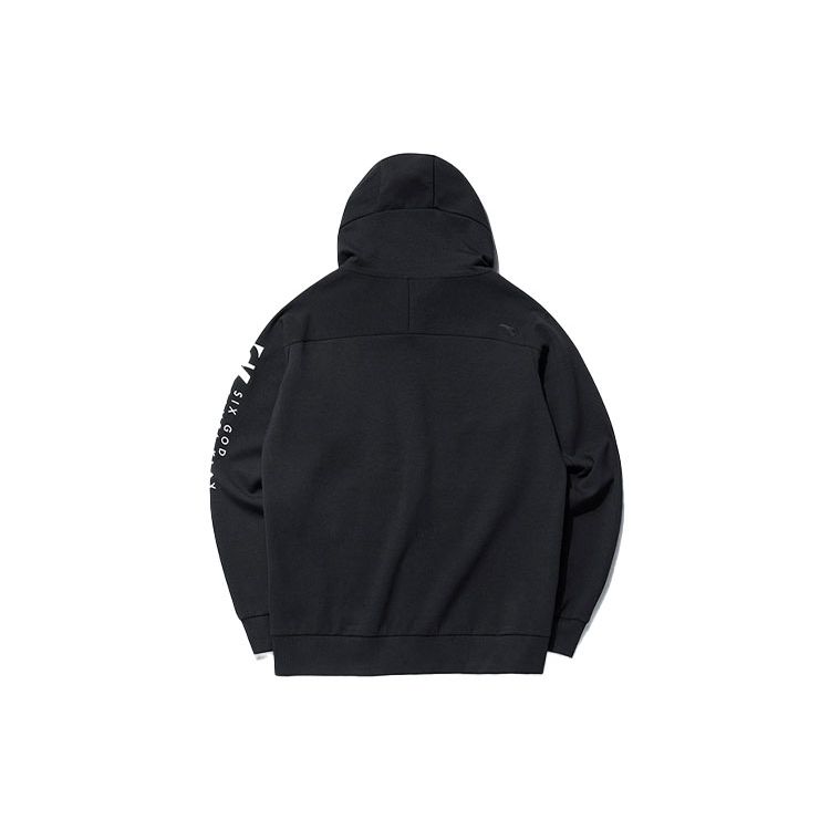 Anta Basketball Series Knitted Hooded Long-Sleeve Sports Jacket Men Jackets Black 152131704-3