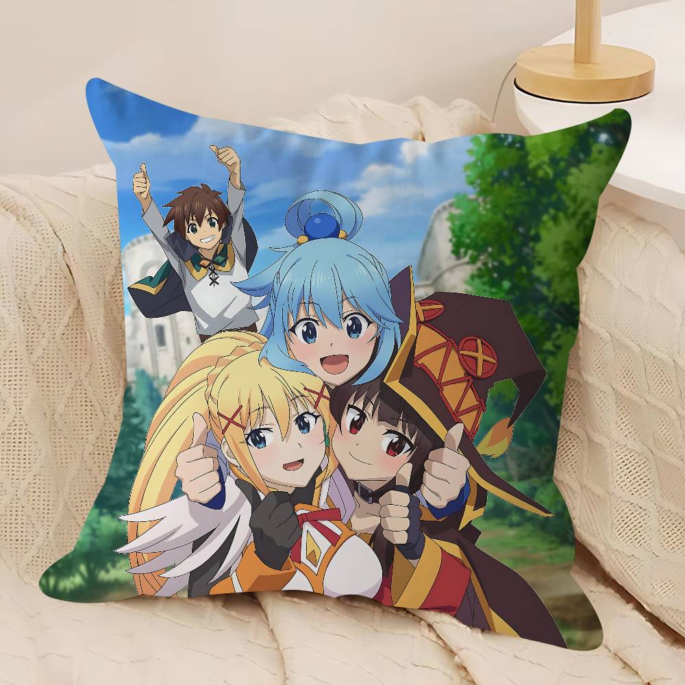 K-KONOSUBA Наволочка Съемная Моющаяся Наволочка – Всесезонный Мягкий Лен 12x12Inch