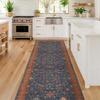 Persian Style Washable Hallway Runner Rug Entryway Corridor Anti-Slip Durable Crystal Velvet Floor Mat