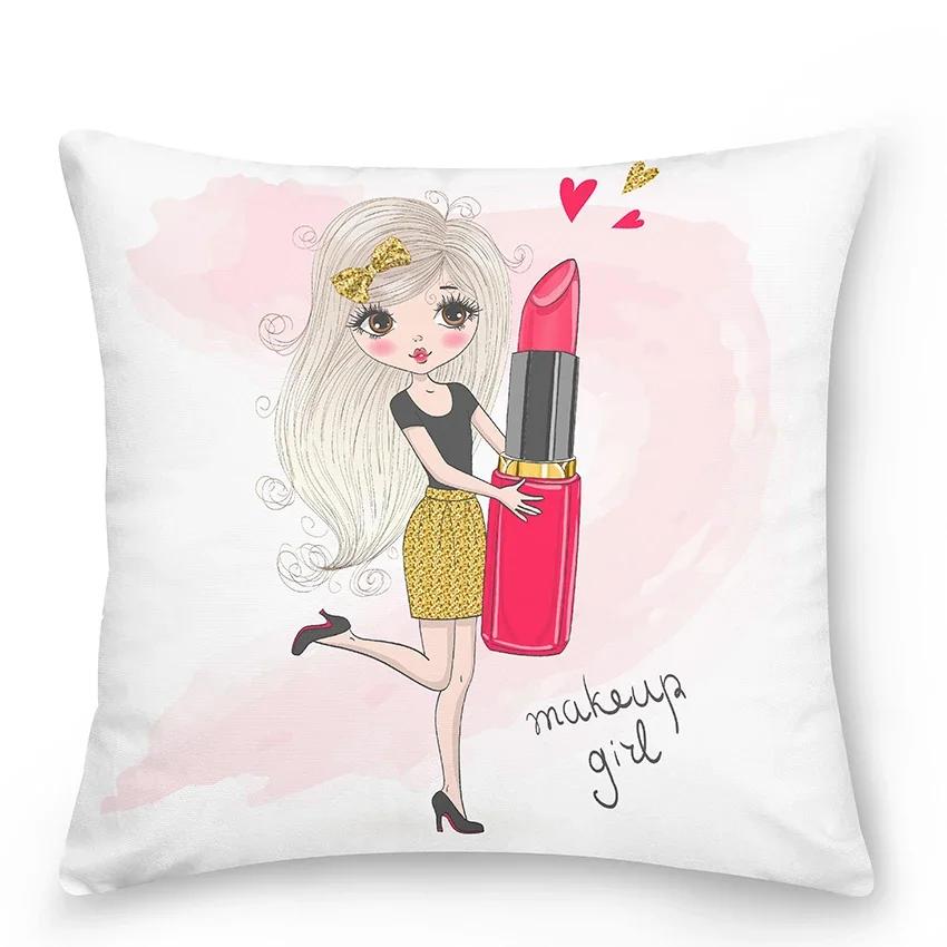 Home Decor Bedroom Car Cushion Cover Blue Dolphin Print Pillow  Mermaid    Sofa