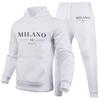 Men's Hoodie Set Milan Printed Sweatshirt Sweatpants Men's Hooded Top + Jogging Pants