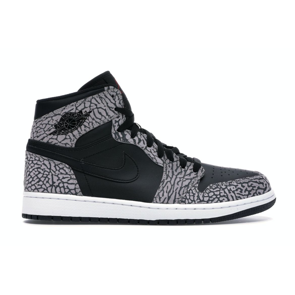 

Мужские кроссовки Air Jordan 1 Retro High Black Elephant Cement-White-Varsity-Red 839115-013