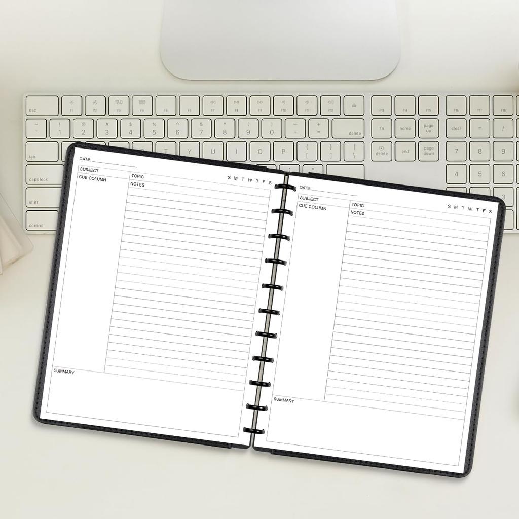 Letter Size Cornell Notes Filler Paper - 11 TUL Disc Cornell Notes Loose Leaf Paper, 50Sheets / 100Pages, 8.5'' x 11''