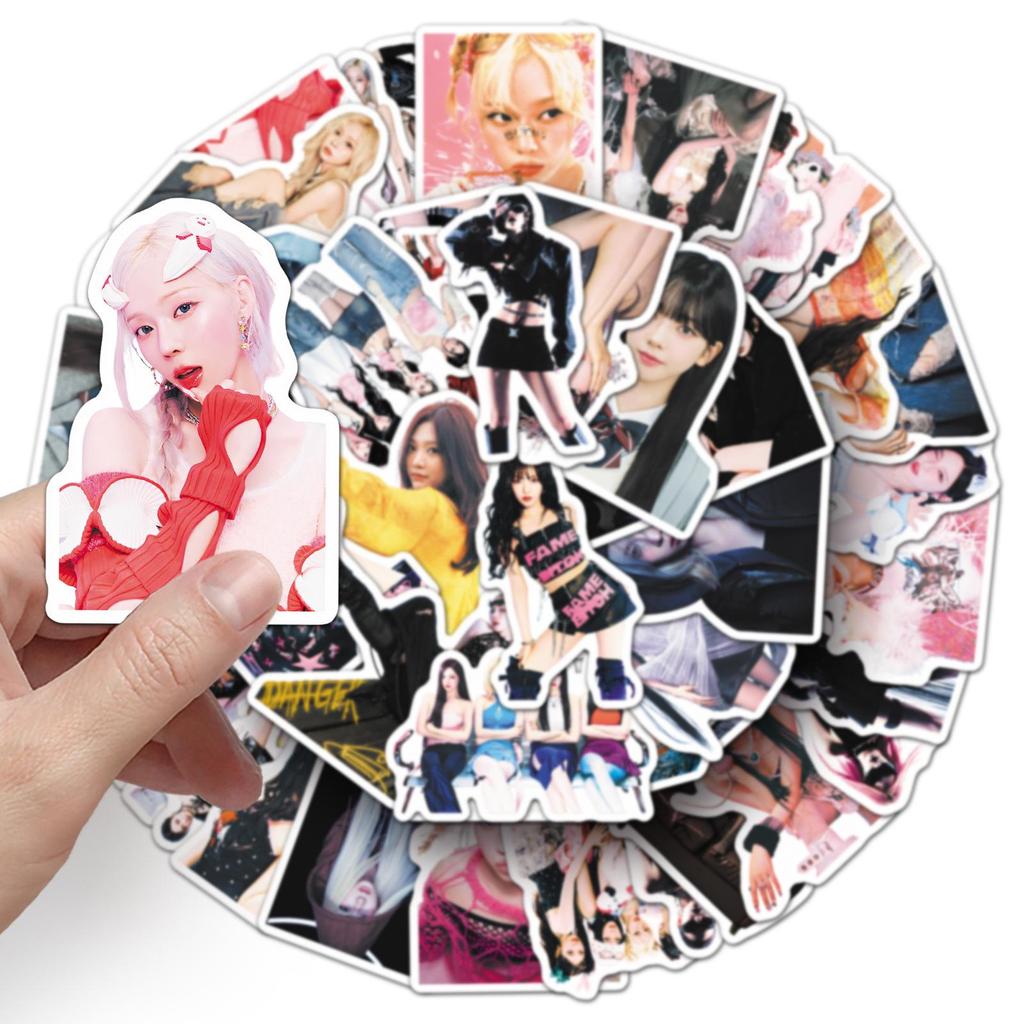 50 Aespa Graffiti Stickers: Karina Decor for Phone Cases, Water Bottles, Luggage.