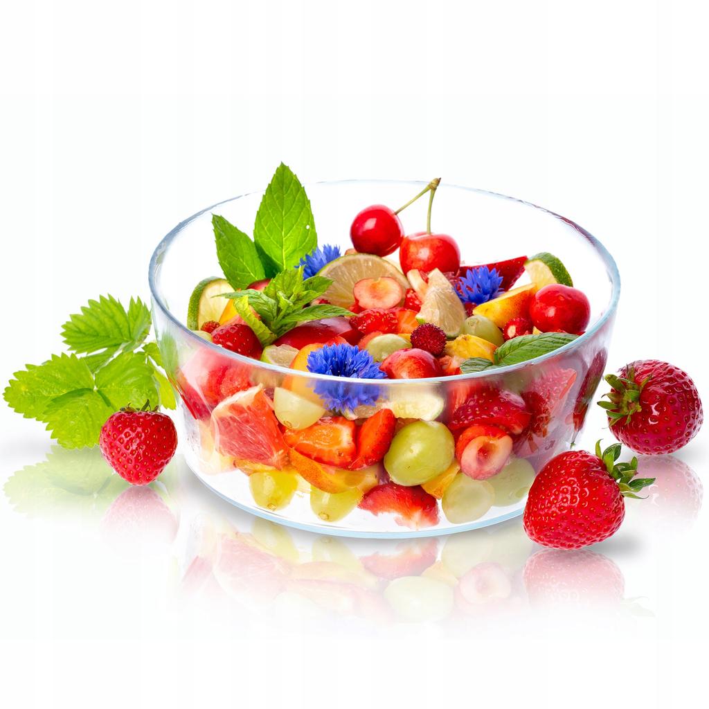 KADAX Bowl Dish Salad Bowl Glass For Salad Fruit 19cm