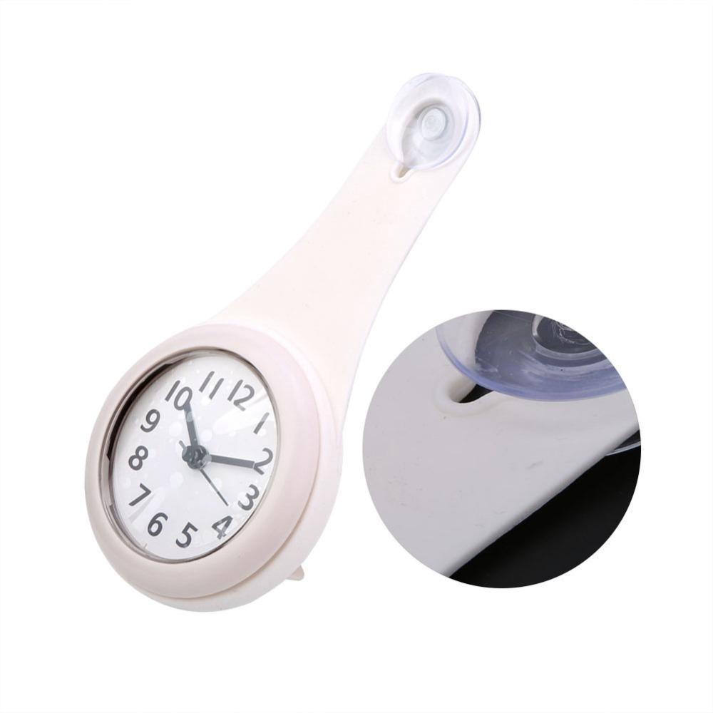 Plastic Hanging Bathroom Clock Waterproof Anti-Fog Clock Shower Clock Bathroom Kitchen Shower белый