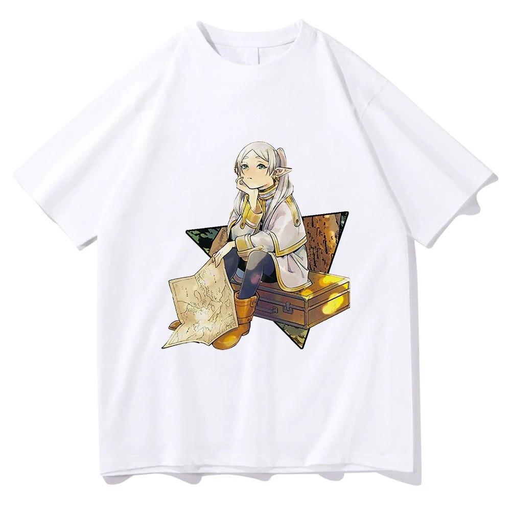 Tričko Frieren Beyond Journey's End Móda Unisex Harajuku Kawaii Sousou No Frieren Tričko Unisex Anime Unisexga Bavlněná trička Unisex