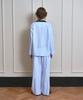[VINAJ] Jenny Stripe Pajama Shirt (Baby Blue) [Shipped from Korea] 100% Authentic