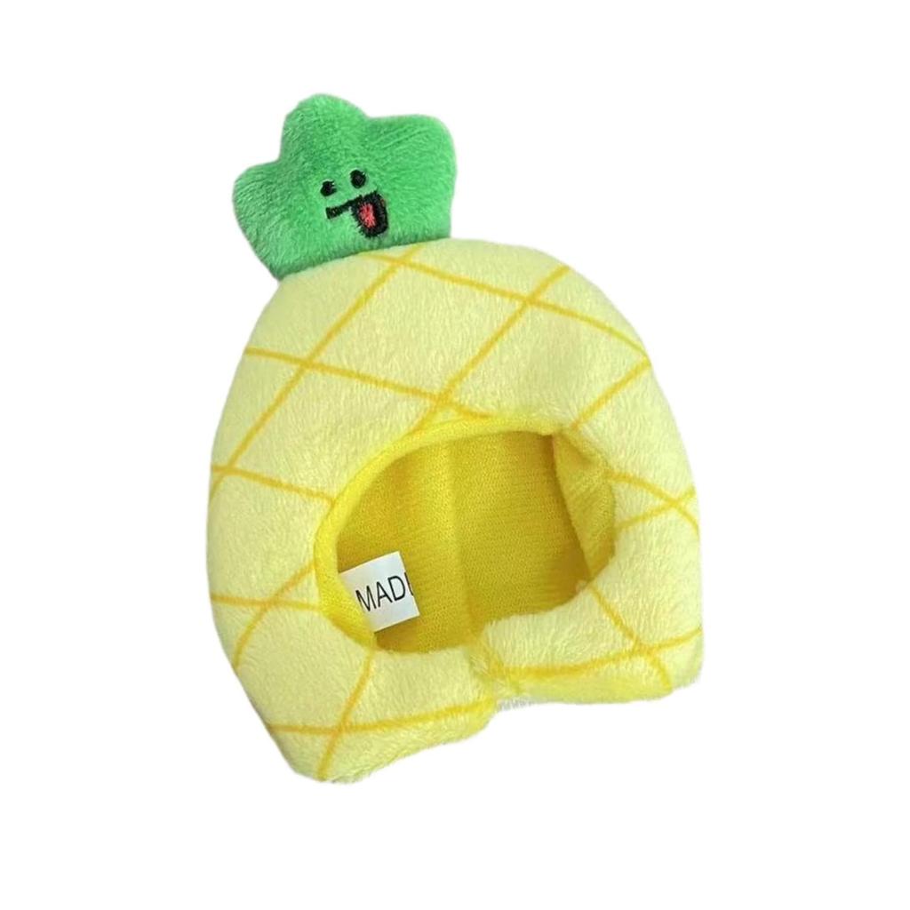 Pineapple Plush Outfit, 10cm Plush Toy Compatible, Mascot Costume, Bear Bread, with Hat, Fluffy, Perfect for Fan Activities, Plush Photography, Doll