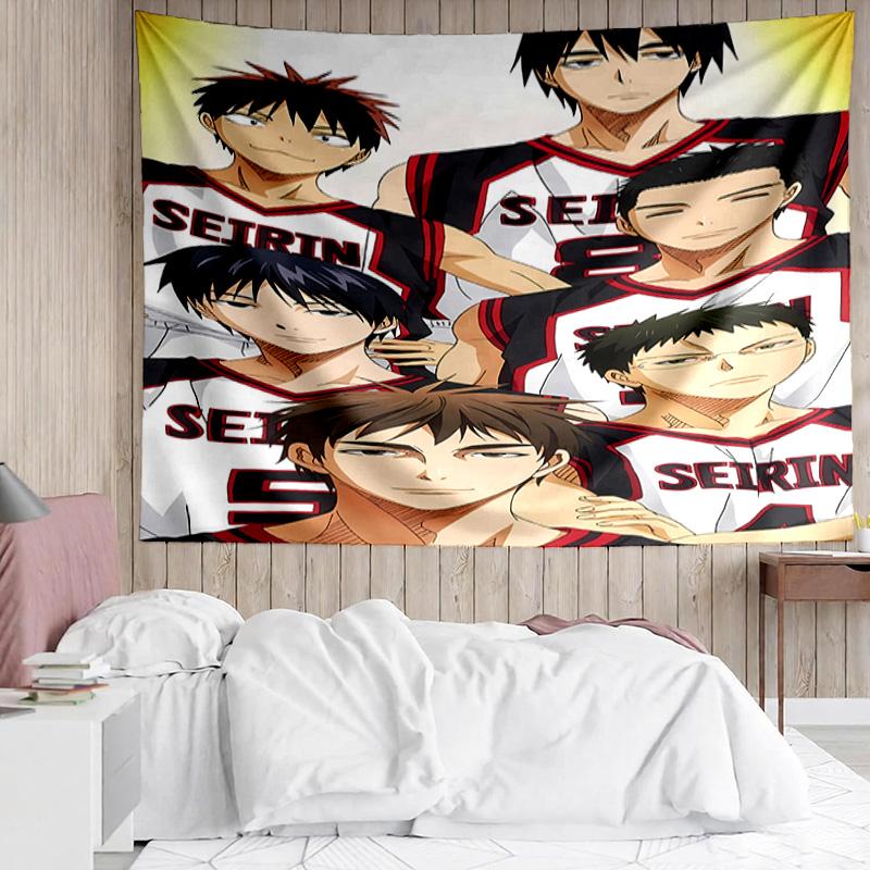 Kurokos Basketball Wandteppich für Schlafzimmer Ästhetik Klassenzimmer Wandbehänge für Wohnzimmer Studentenwohnheim Büro, Ideales Kreatives Geschenk