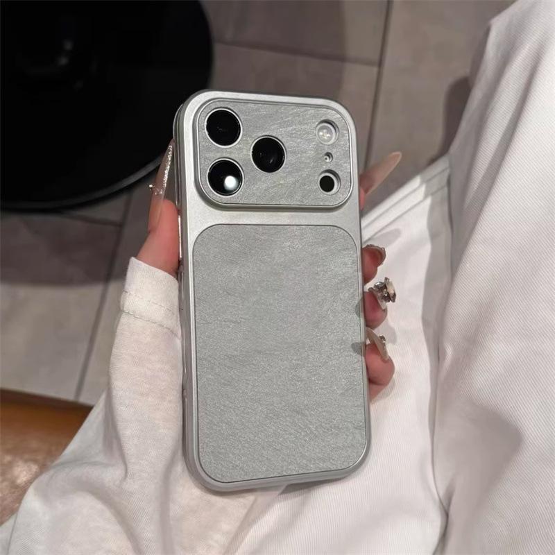 iPhone 17 Pro Large Window Case with Gauze and Side Stickers for 14, 15, 16 Pro Models