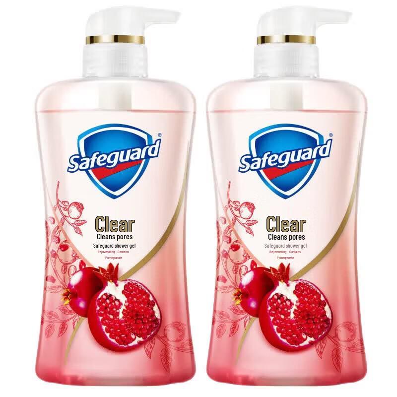 Safeguard Detoxifying & Moisturizing Shower Gel, Pomegranate, 540g x 2