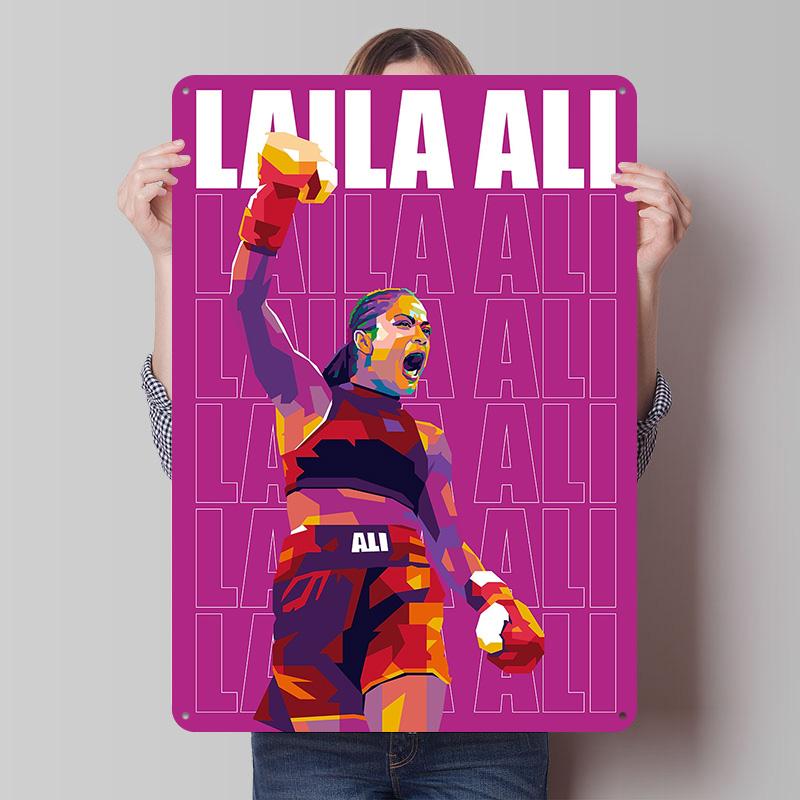 Laila Ali Boxer Metal Posters Custom Vintage Metal Signs Wall Art Retro Tin Plaque for Man Cave Wand Deko Home Decor House Room