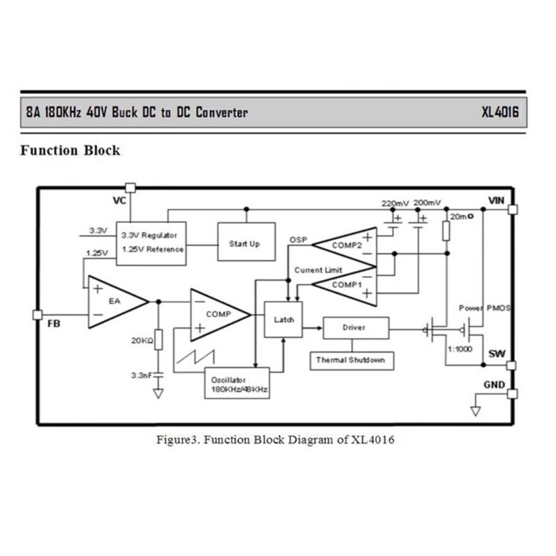 XL4016 DIP Regulator Module With 8A Output Adjustable Power Supply For Installation Applications