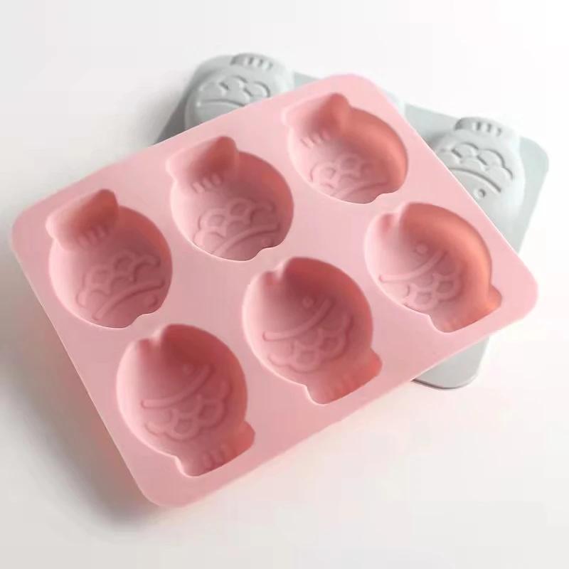 Fish Silicone Molds Designed For Soap Handmade Soap Mould Diy Round Cute Goldfish Shape Making Soaps High Quality Candle Chocolate Bpa Free 2Pcs