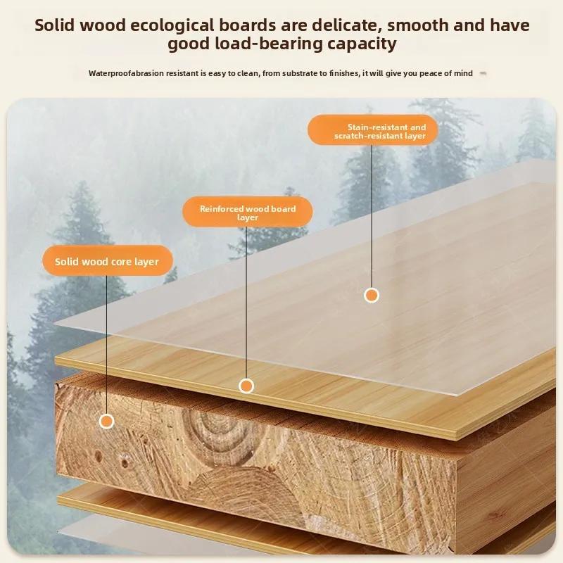 For Solid wood dresser household modern cream style girls bedroom small apartment multi-function mirror makeup table