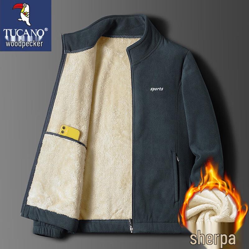Tucano Men's Thickened Fleece Lined Casual Jacket