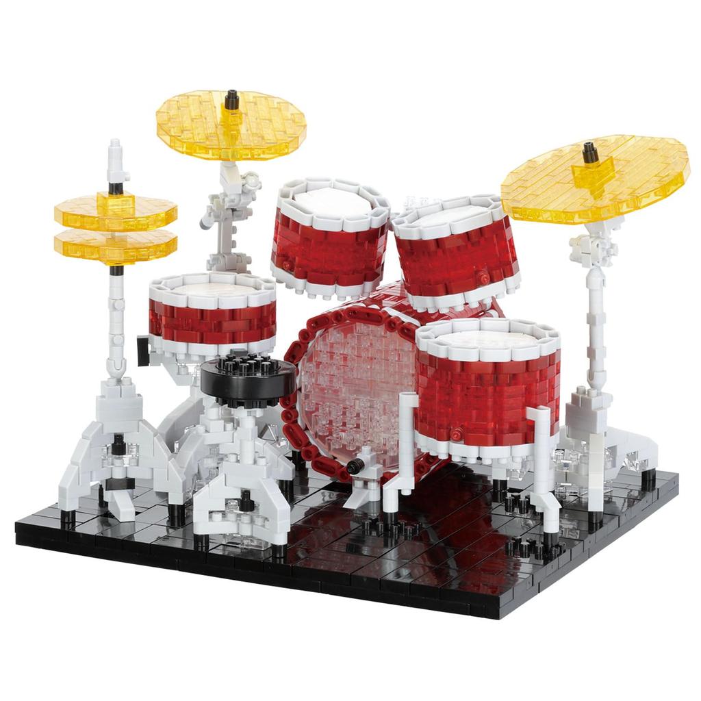 Kawada Nanoblock Pearl Drum Set "Masters" NBM-056, 7 x 28 x 21 cm, Ages 12 and Up, Interior Decoration, Hobby, NBM-056