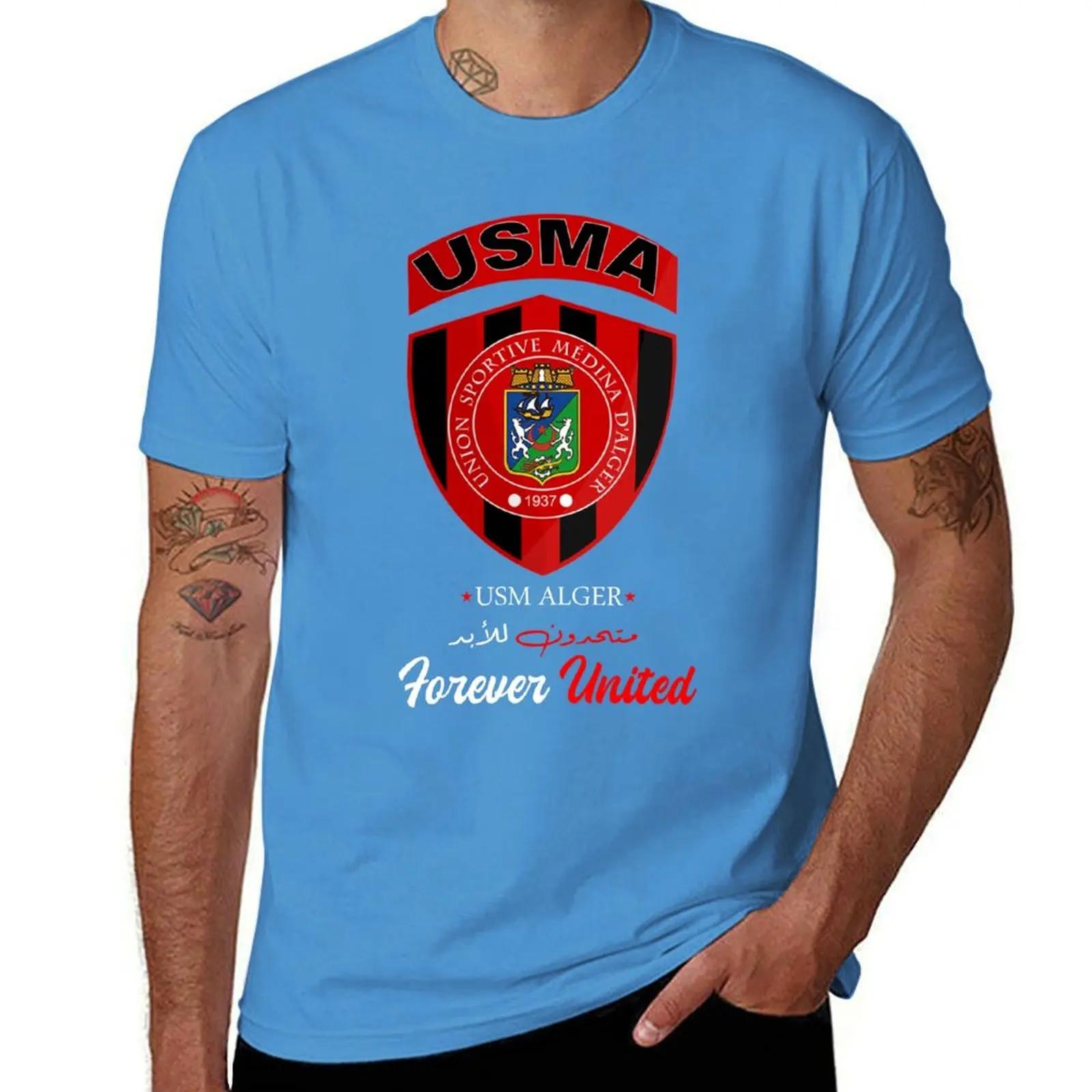 

USM ALGER FOOTBALL FANS TShirt customs design your own plus sizes plain Short sleeve tee Mens t shirts 2025 new model S