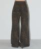 FANCY CLUB Leopard Bootcut Pants (Brown) F25Qd892