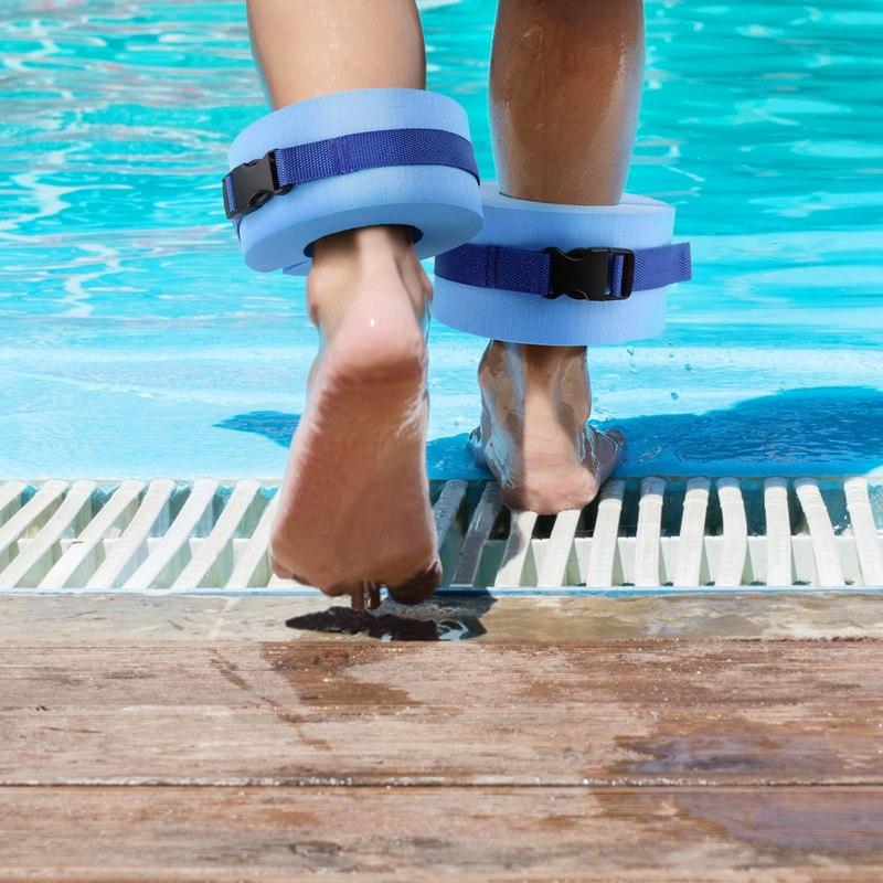 1 Pair Swimming Weights Aquatic Cuffs Water Aerobics Float Ring Fitness Exercise Set Workout Ankles Arms Belts Pool Accessories