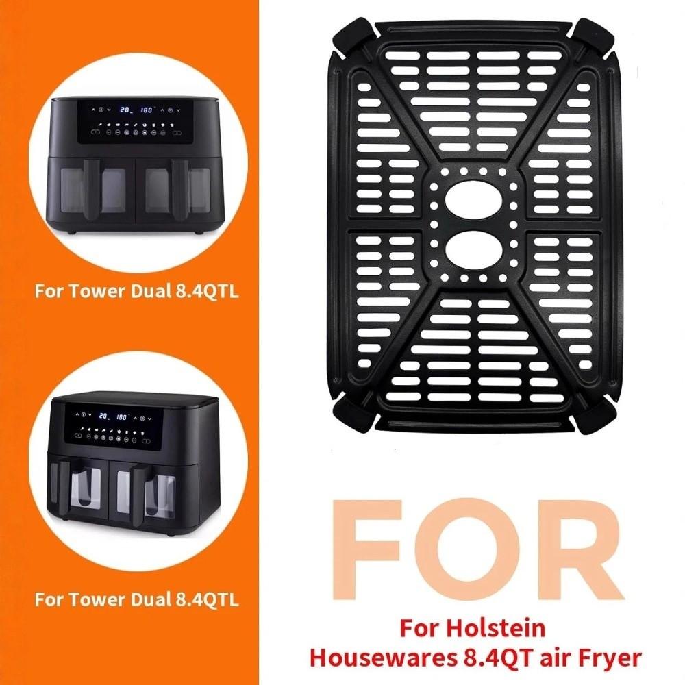 Oil Separator Air Fryer Grill Plate Non-Stick Grill Pan Air Fryer Liner  Dual Basket Air Fryer