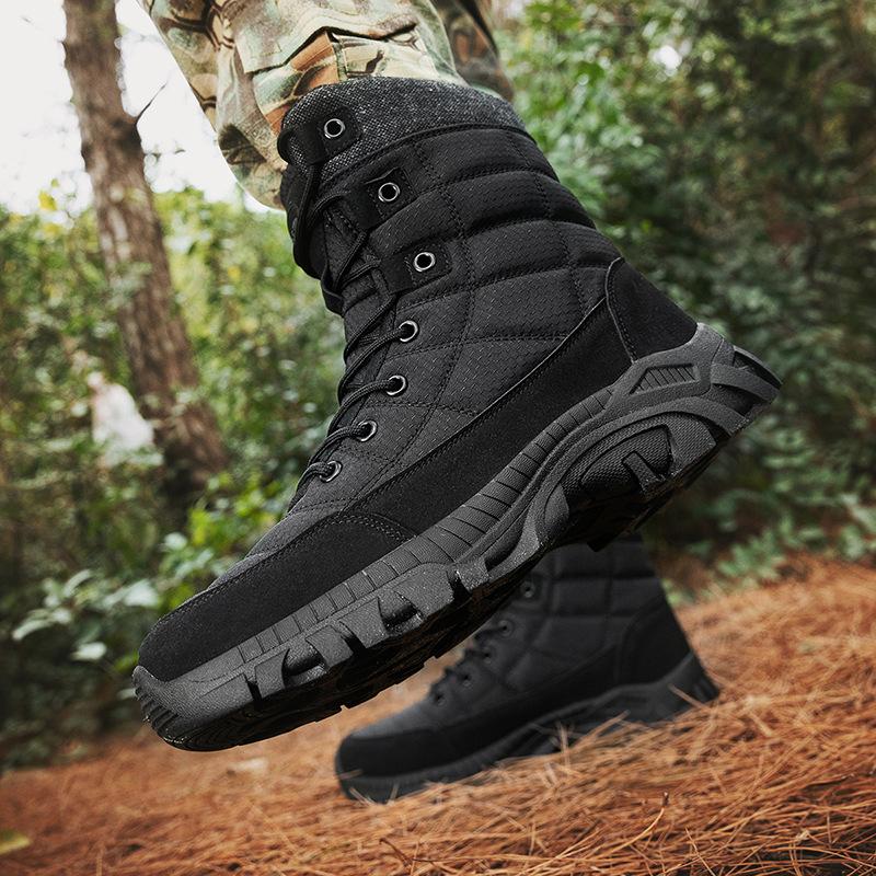 Large Size Combat Boots Men's Outdoor Hiking Mountaineering Boots High Top Combat Boots Men's Hiking Tactical Boots Men's