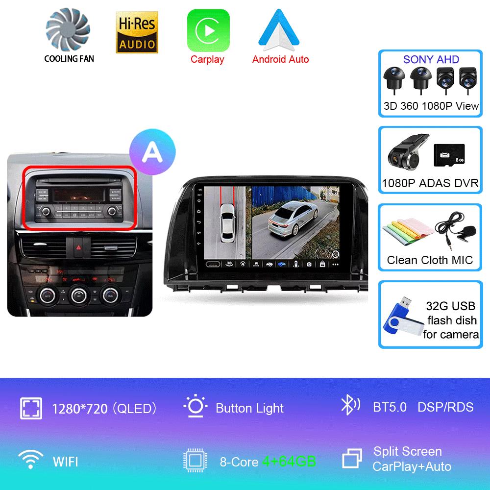 Android 14 Car Radio For Mazda CX5 CX-5 CX 5 2012 - 2015 Multimedia Video Player Navigation stereo GPS No 2din 2 din dvd