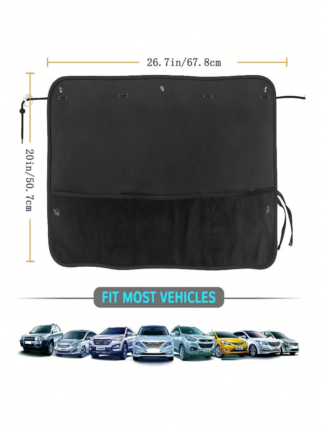 

2 Pcs Car Side Window Sunshades with Storage Bag - Blocks Sunlight, Protects Privacy, Keeps Cool, Universal Fit for Most Cars