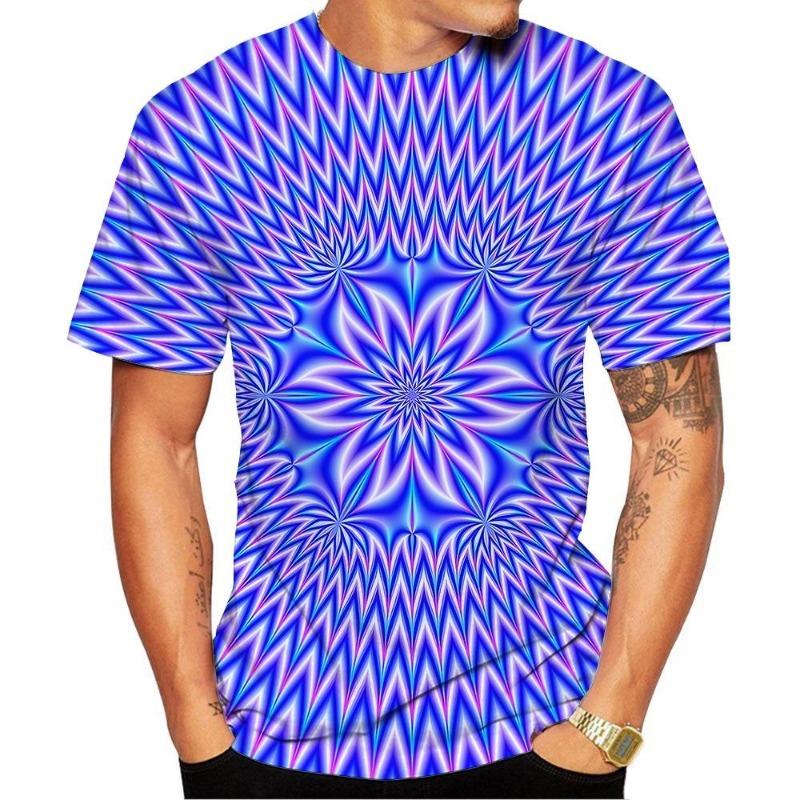 New Fashion Summer Men's 3D Printed Pattern Lion Design Top Men's Leisure Harajuku Plus Size