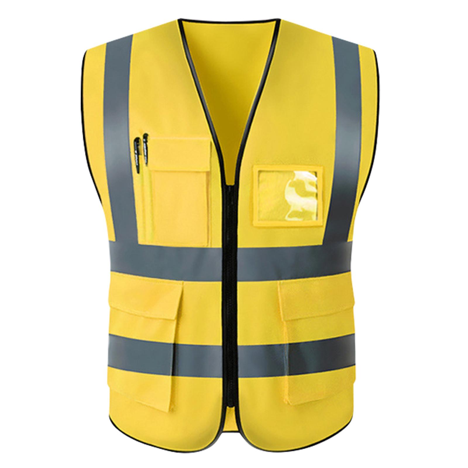 

Одяг для дорожнього руху Світловідбиваючий одяг Яскравий флуоресцентний робочий одяг M жовтий