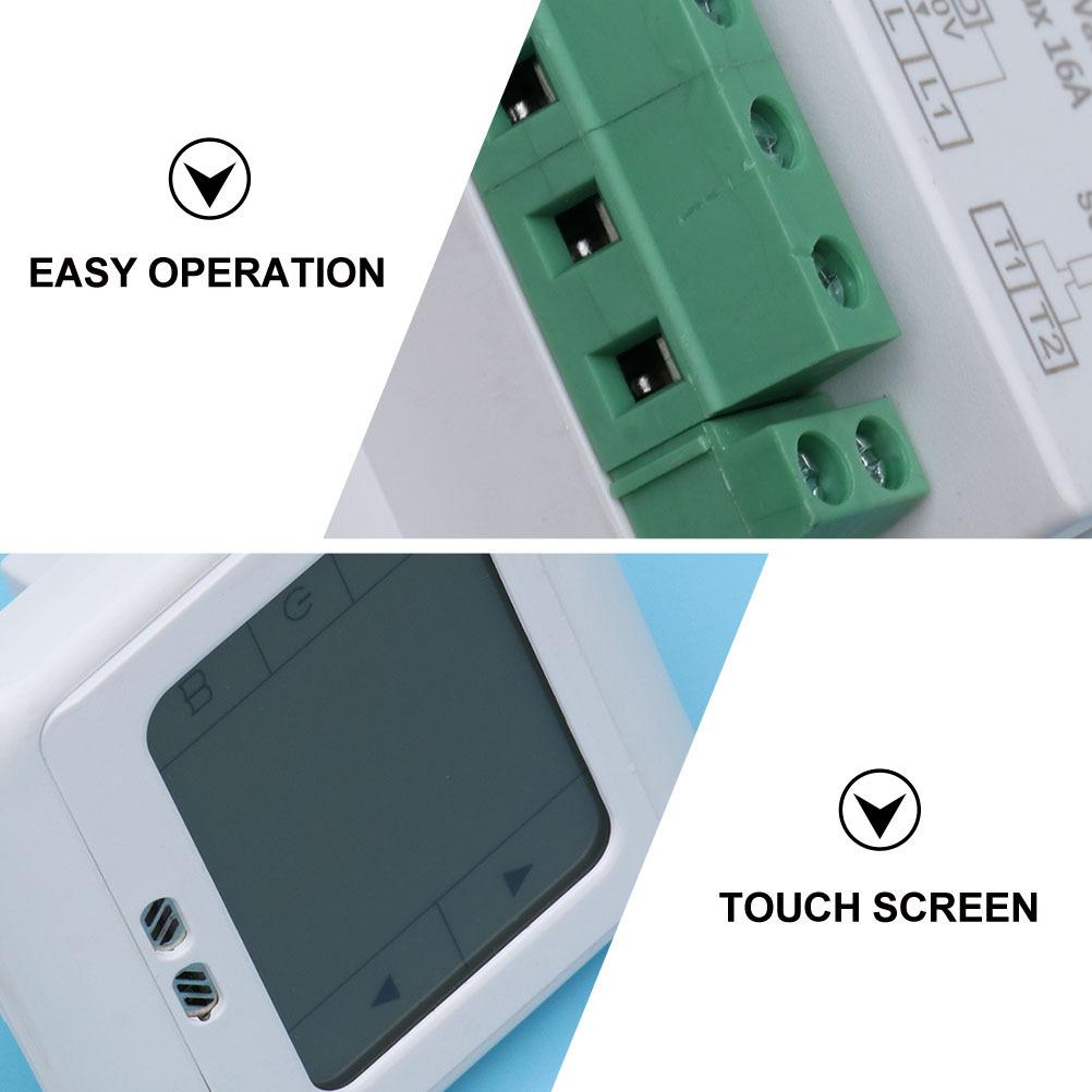 2Pcs Pc Temperature Controller Digital Heating Thermostat Touch Screen Programmable Warm Floor System Reliable Power Failure