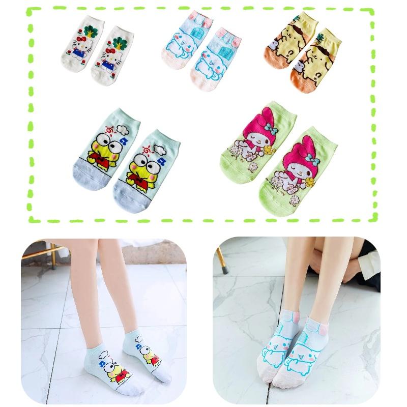 Niedliche Cartoon-Baumwollsocken für Mädchen, atmungsaktiv und rutschfest, kurze, unsichtbare Socken mit Motiven für Frühling/Sommer)