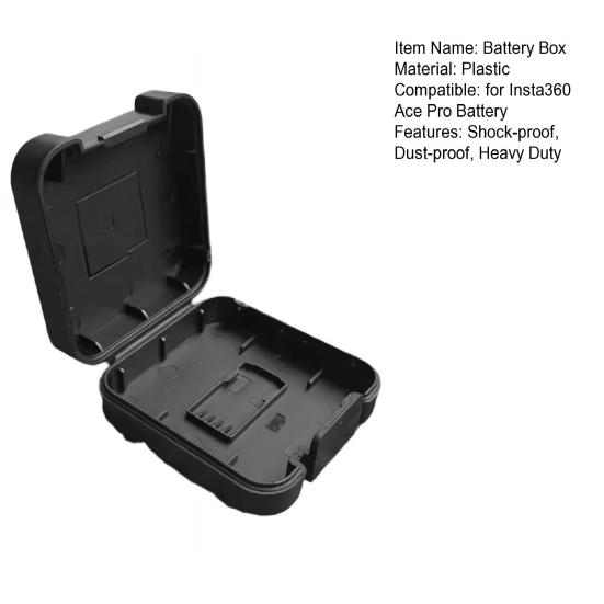 Battery Box for Insta360 Ace Pro Shock-proof Dust-proof Heavy Duty Portable Travel Action Camera Ace Pro-001 Battery Protective Storage Case