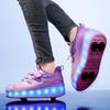 NEW 4 Wheel Speed Roller Skates Shoes for Boys and Girls LED Roller Skates for Children's Racing Ice Skating Sneaker with Wheels