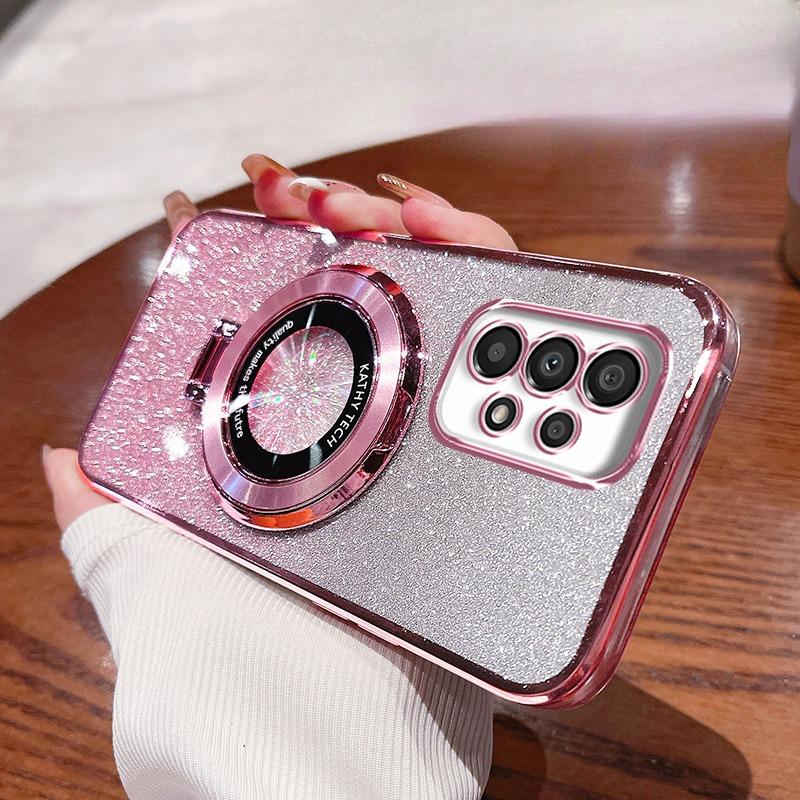 

Чехол-подставка с градиентным блеском для Samsung Galaxy A16 A06 A26 A36 A56 A15 A14 A25 A24 A23 A35 A34 A32 A22 A52 A72 A54 Мягкий чехол A13 4G розовый