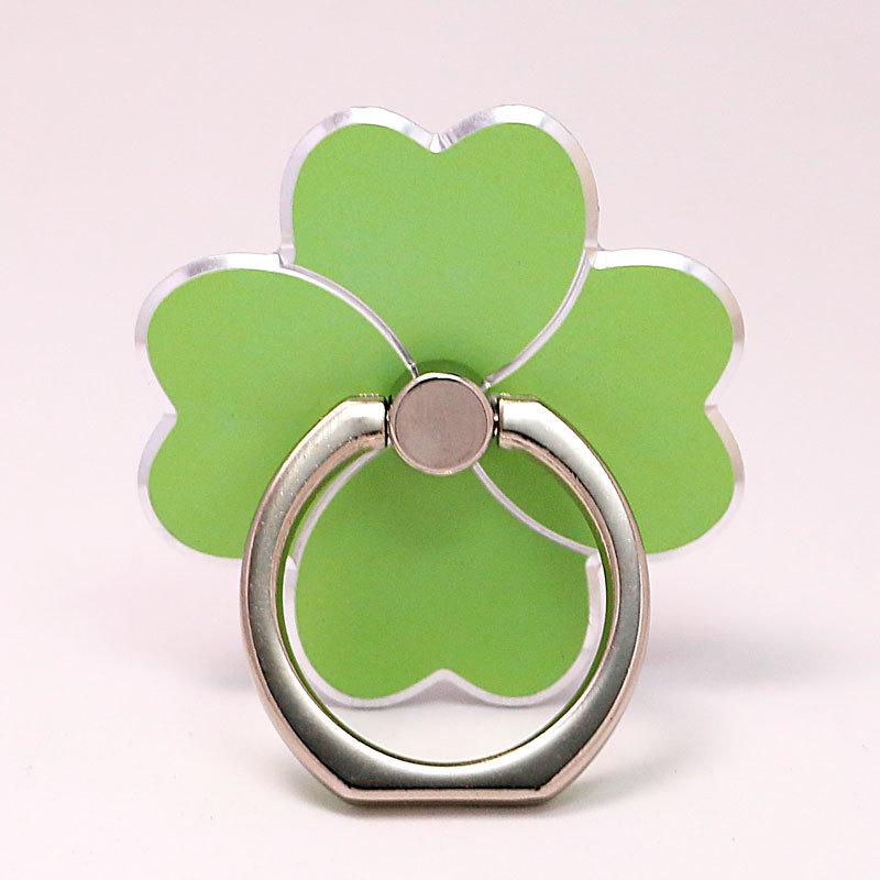 Four-Leaf Clover Metal Phone Stand Ring Holder – Creative Desktop Mobile Stand