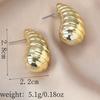 Exaggerated Holiday Fishtail Metal Earrings - Fashionable European & American High-end Style