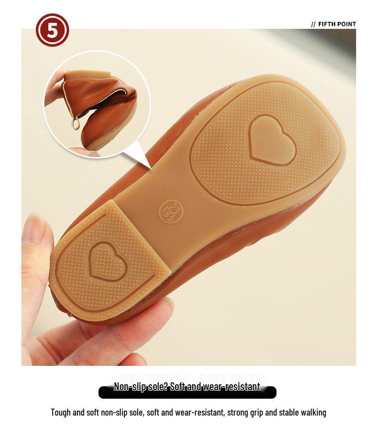 2023 Autumn Girls' Versatile Princess Leather Shoes - Soft Sole for Toddlers