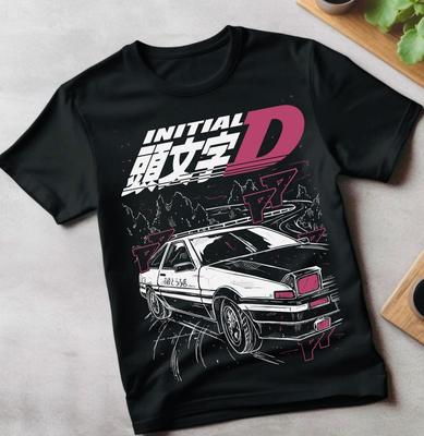 Initial D Fujiwara Itsuki Μπλουζάκι Anime Manga Ταινία Unisex Μαύρο Μπλουζάκι Όλα τα Μεγέθη