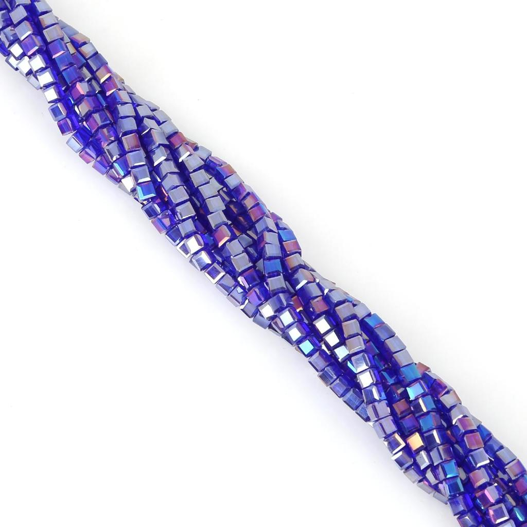 3mm Cube Shape Crystal Glass Wholesale Beads For Jewelry Making DIY Bracelet Necklace Earring