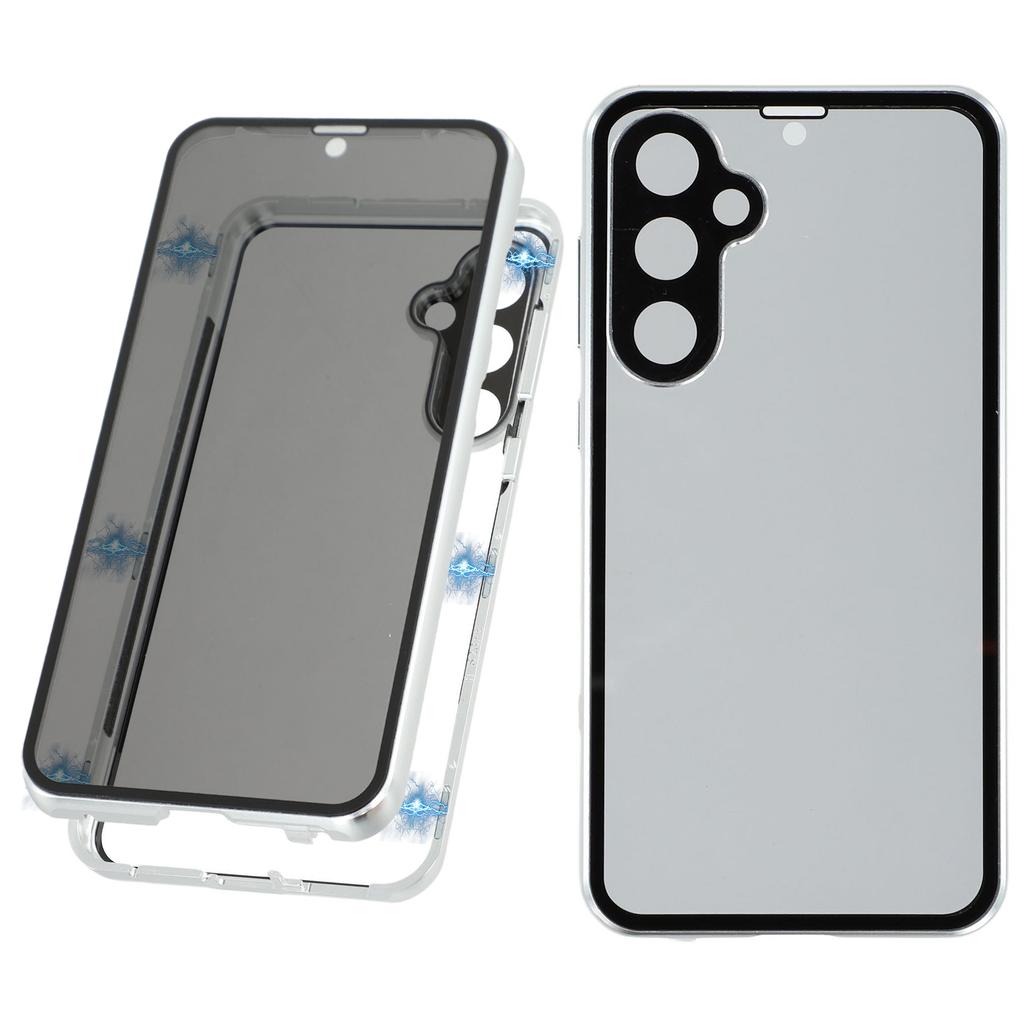 For Samsung Galaxy S23 FE Case with Anti-Spy Screen Protector/Lens Film Tempered Glass Metal Phone Cover