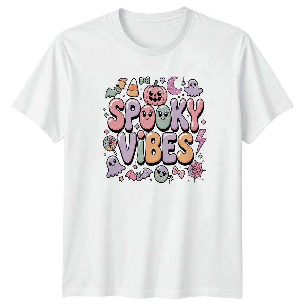 Spooky Vibes TShirt Kawaii Halloween Style Gift For Him And Her