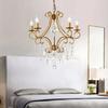 American Country Style Crystal Chandelier Iron Nordic Modern Living Room Candle Chandelier Bedroom Home Decoration Lighting