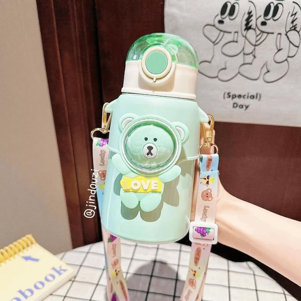 

304 Stainless Steel Insulated Water Bottle Large Capacity Children Water Cup for Children 500ml зелений