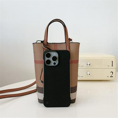 Retro torebki na ramię dla kobiet Stylowa kratkowana portmonetka na telefon Torebka na klucze, Odpinany pasek na ramię, Kompaktowy design do codziennego użytku