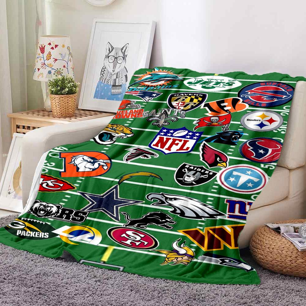 Nfl Teams Throw Blanket Flannel Blanket Soft Warm Sofa Bed Camping home Decor Unique Christmas Gift C10231