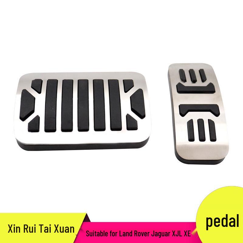 Jaguar XJL/XE Anti-Slip Pedal Set: Throttle, Brake, & Rest Area Decor.