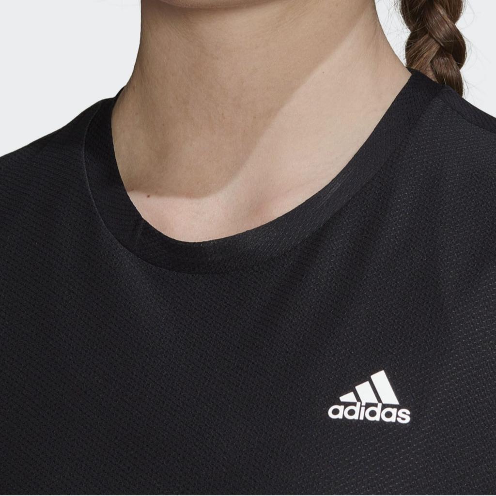 Adidas T Shirts Women's Black Crew Neck Moderate Straight Fit HC6332